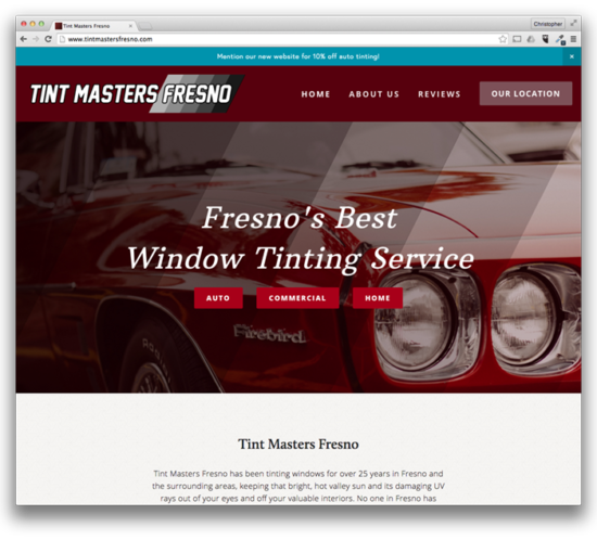 Web Design: Tint Masters Fresno