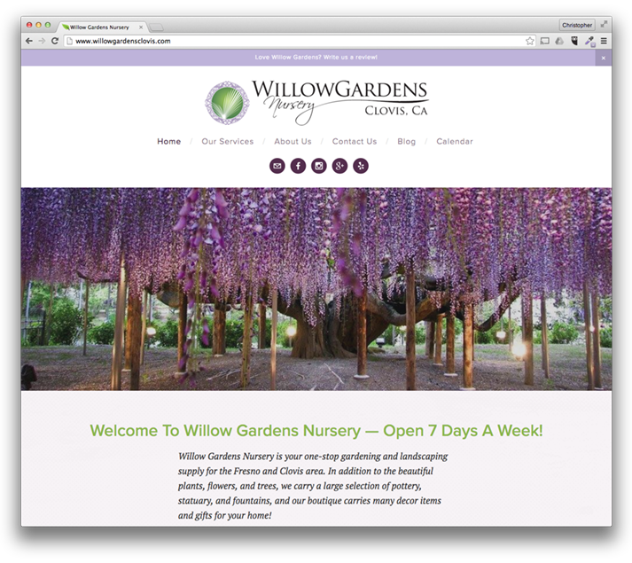 TCBGuys Web Design: Willow Gardens Nursery