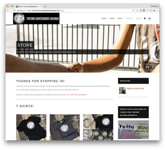 TheChatterBox Guys Web Design: Fresno Skateboard Salvage